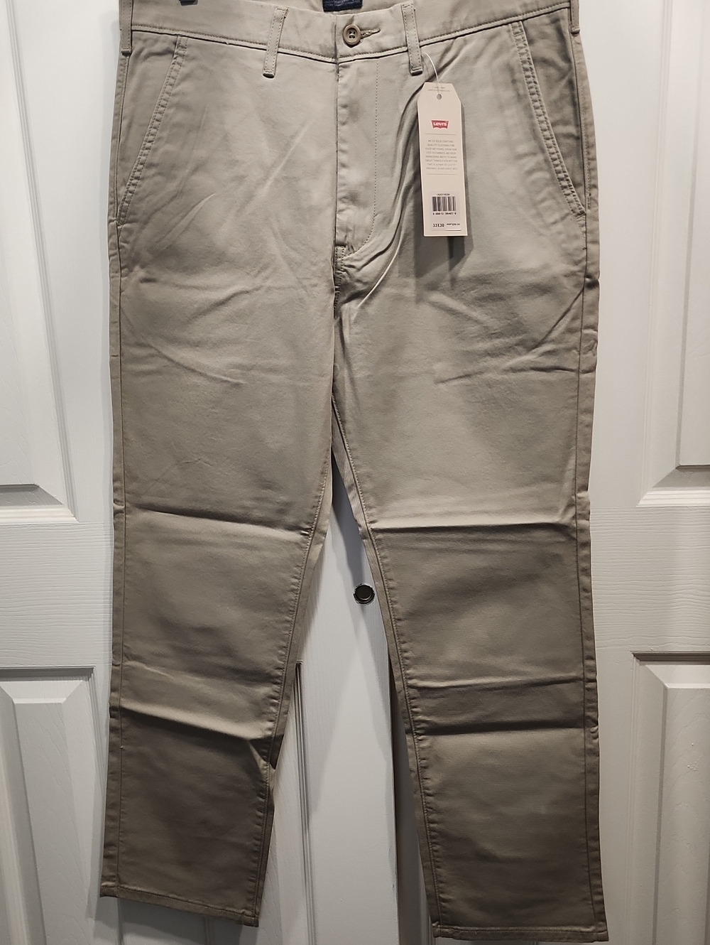 Levi's Men's Light Khaki Straight Chinos 33x30